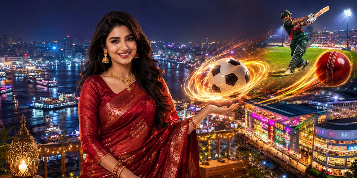 ঢাকায় নিয়ন আলোয় মোবাইলে ক্রিকেট বেটিং করছেন একজন তরুণ